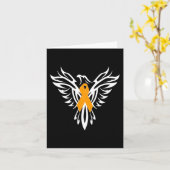 Carte Sensibilisation à la sclérose Orange Ruban Phoenix (Fleur jaune)