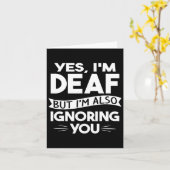 Carte Sensibilisation à la surdité en ASL Perte auditive (Fleur jaune)