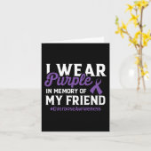 Carte Sensibilisation À La Surdose Je Porte Du Violet Po (Fleur jaune)