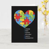 Carte Sensibilisation à l'autisme (Fleur jaune)