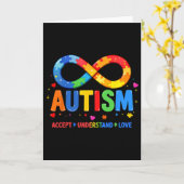 Carte Sensibilisation à l'autisme Accepter Comprendre Am (Fleur jaune)