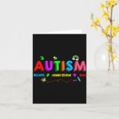 Carte Sensibilisation à l'autisme accepter comprendre en (Fleur jaune)