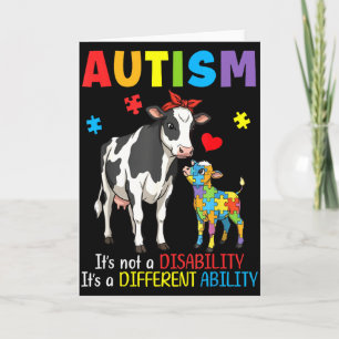 Carte Sensibilisation à l'autisme Mère Vache Capacité Di