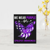 Carte Sensibilisation à l'épilepsie 4 juillet Papillon p (Fleur jaune)