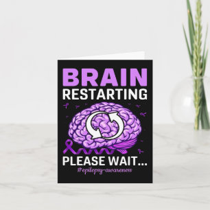 Carte Sensibilisation à l'épilepsie Funny Cerveau redéma