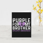 Carte Sensibilisation À L'Épilepsie Violet Pour Mon Frèr (Fleur jaune)
