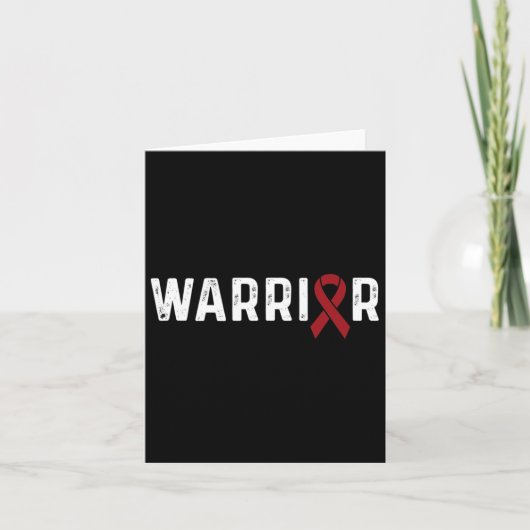 Carte Sensibilisation à l'neurysme Guerrier du Ruban de  (Devant)