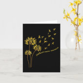 Carte Sensibilisation au cancer chez l'enfant Dandelion  (Fleur jaune)