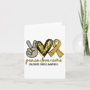 Carte Sensibilisation au cancer de l'enfance Paix Amour