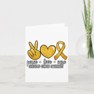Carte Sensibilisation au cancer de l'enfance Paix Amour
