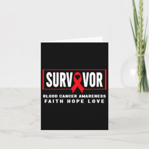 Carte Sensibilisation au cancer du sang - Survivant du c