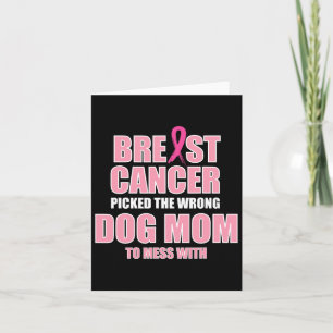 Carte Sensibilisation au cancer du sein Chien Maman pour