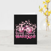 Carte Sensibilisation au cancer du sein Gants en boîte r (Fleur jaune)