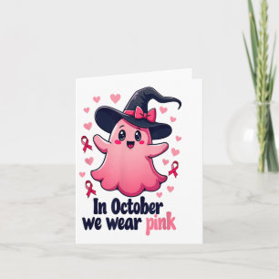 Carte Sensibilisation au cancer du sein Halloween En Oct