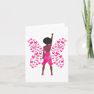 Carte Sensibilisation au cancer du sein Papillons roses