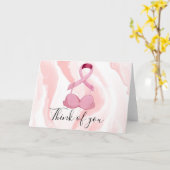 Carte Sensibilisation au cancer du sein Ruban rose pense (Fleur jaune)