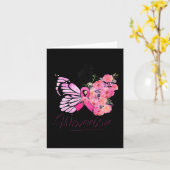 Carte Sensibilisation au cancer du sein Rubans roses Pap (Fleur jaune)