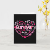 Carte Sensibilisation au cancer du sein Vibromure rose S (Fleur jaune)