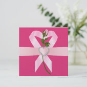 Carte Sensibilisation au cancer - Ruban rose (Debout devant)