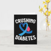 Carte Sensibilisation au diabète Guerrier T1D Lutter con (Fleur jaune)