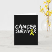 Carte Sensibilisation au ruban jaune pour le cancer de l (Fleur jaune)