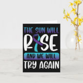 Carte Sensibilisation au suicide _Le Soleil va se lever (Fleur jaune)