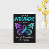 Carte Sensibilisation au suicide Toutes les blessures ne (Fleur jaune)