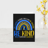 Carte Sensibilisation au syndrome de Down (Fleur jaune)