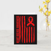 Carte Sensibilisation aux maladies cardiaques Drapeau am (Fleur jaune)