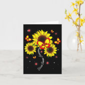 Carte Sensibilisation aux maladies cardiaques Ruban papi (Fleur jaune)