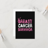 Carte Sensibilisation des survivants du cancer du sein (Devant/Arrière en situation)