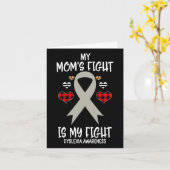 Carte Sensibilisation Le combat de ma mère est mon comba (Fleur jaune)