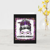Carte Sensibilisation Porter Léopard Violet Messager Fem (Fleur jaune)