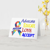 Carte Sensibilisation sur l'autisme (Fleur jaune)