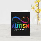Carte Sensibilisation sur l'autisme Acceptation Infinity (Fleur jaune)