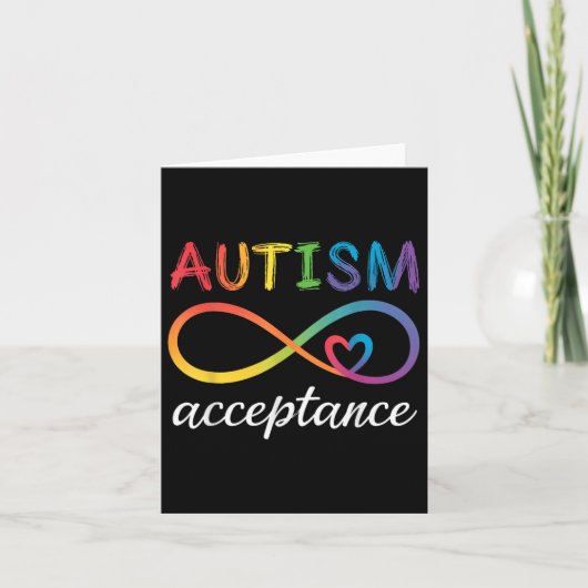 Carte Sensibilisation sur l'autisme Acceptation Infinity (Devant)
