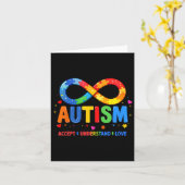 Carte Sensibilisation sur l'autisme Accepter Comprendre (Fleur jaune)