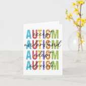 Carte Sensibilisation sur l'autisme Accepter Comprendre (Fleur jaune)
