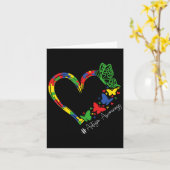 Carte Sensibilisation sur l'autisme Accepter Comprendre  (Fleur jaune)