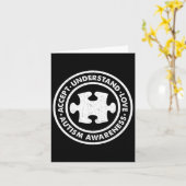 Carte Sensibilisation sur l'autisme Accepter Comprendre  (Fleur jaune)