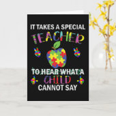 Carte Sensibilisation sur l'autisme Autisme Enseignant s (Fleur jaune)