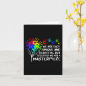 Carte Sensibilisation sur l'autisme Chef-d'oeuvre unique (Fleur jaune)