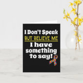 Carte Sensibilisation sur l'autisme Conscience non verba (Fleur jaune)