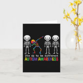 Carte Sensibilisation sur l'autisme Dabbing Skeleton Ce (Fleur jaune)