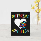 Carte Sensibilisation sur l'autisme Design cadeau différ (Fleur jaune)