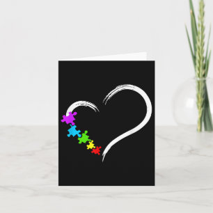 Carte Sensibilisation sur l'autisme du coeur Puzzle Amou