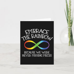 Carte Sensibilisation sur l'autisme Embrassez Le Rainbow