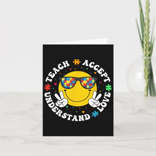 Carte Sensibilisation sur l'autisme Enseignant Puzzle Ap (Devant)