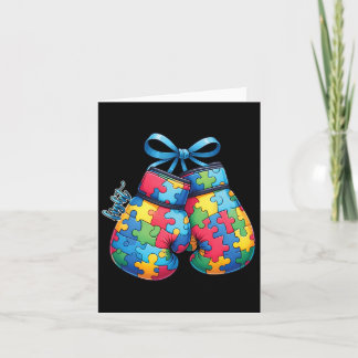Carte Sensibilisation sur l'autisme Famille Gants de box