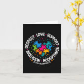 Carte Sensibilisation sur l'autisme Femmes Hommes Respec (Fleur jaune)